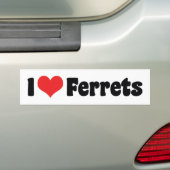 Ik hou van hartfretten - Fretminnaar Bumpersticker (Op auto)