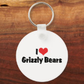 Ik hou van hartgrizzlyberen sleutelhanger (Voorkant)
