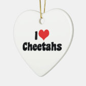 Ik hou van hartjachtluipaarden keramisch ornament (Links)