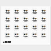 Ik hou van (Hartje) Wombats Ronde Sticker (Vel)