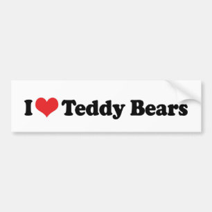 Ik hou van hartjes teddyberen - Teddybeer-verzamel Bumpersticker