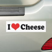 Ik hou van Hartkaas - Melkliefhebber Bumpersticker (Op auto)