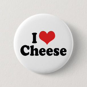 Ik hou van Hartkaas - Melkliefhebber Ronde Button 5,7 Cm