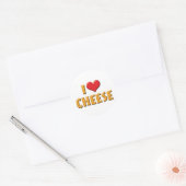 Ik hou van Hartkaas - Melkliefhebber Ronde Sticker (Envelop)