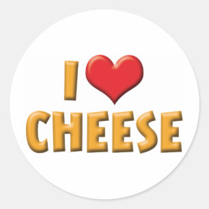 Ik hou van Hartkaas - Melkliefhebber Ronde Sticker