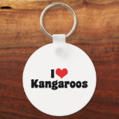 Ik hou van hartkangoeroes - Kangoeroeliefhebber Sleutelhanger (Voorkant)