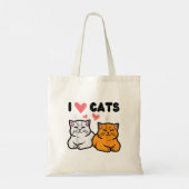 Ik hou van hartkatten Schattigee Kittens huisdier Tote Bag (Achterkant)