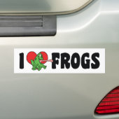 Ik hou van hartkikkers bumpersticker (Op auto)