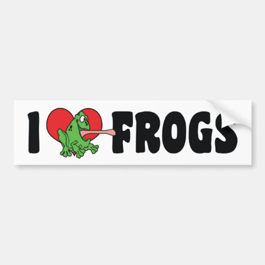 Ik hou van hartkikkers bumpersticker (Voorkant)