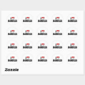 Ik hou van hartkonijn konijnen ronde sticker (Vel)