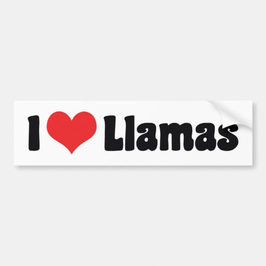Ik hou van hartlamas bumpersticker (Voorkant)
