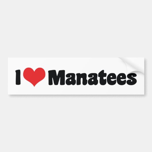 Ik hou van hartmanatees bumpersticker (Voorkant)