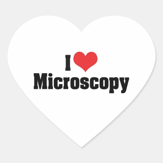 Ik hou van hartmicroscopie hart sticker (Voorkant)