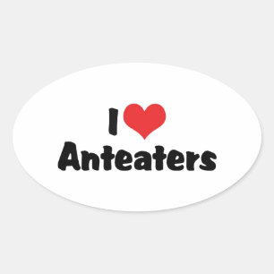 Ik hou van hartmiereneters ovale sticker
