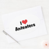 Ik hou van hartmiereneters ovale sticker (Envelop)
