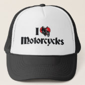Ik hou van hartmotoren trucker pet (Voorkant)
