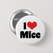 Ik hou van hartmuizen - Muizenliefhebber Ronde Button 5,7 Cm (Voorkant /achterkant)