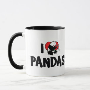 Ik hou van hartpandas - Pandaliefhebber Mok