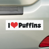 Ik hou van hartpapegaaiduikers bumpersticker (Op auto)