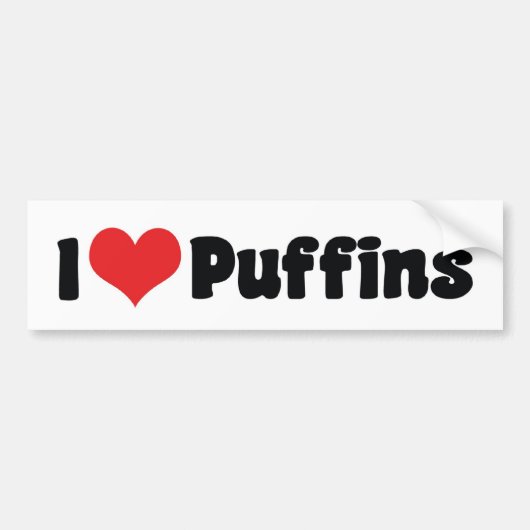 Ik hou van hartpapegaaiduikers bumpersticker (Voorkant)