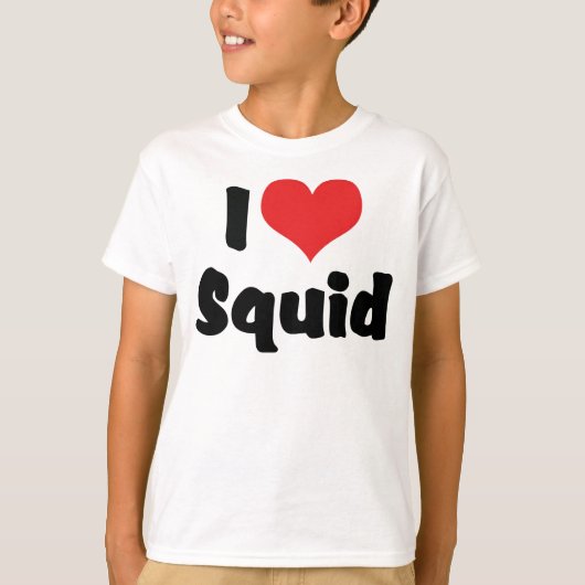 Ik hou van hartpijlinktvis t-shirt (Voorkant)