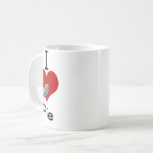 Ik hou van hartsaart koffiemok (Voorkant links)