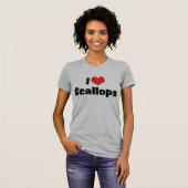 Ik hou van hartschelpen t-shirt (Voorkant volledig)