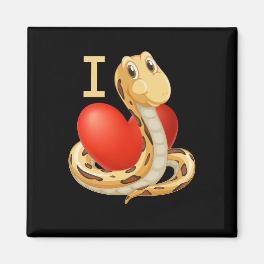 Ik hou van hartslangen magneet (Voorkant)