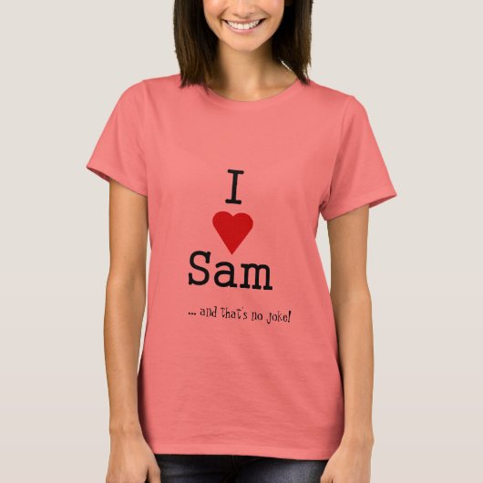 ik hou van hartssam t-shirt (Voorkant)