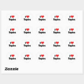 Ik hou van harttapirs hart sticker (Vel)