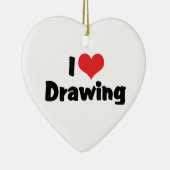 Ik hou van harttekening - Kunstenaars en Illustrat Keramisch Ornament (Rechts)
