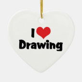 Ik hou van harttekening - Kunstenaars en Illustrat Keramisch Ornament (Voorkant)
