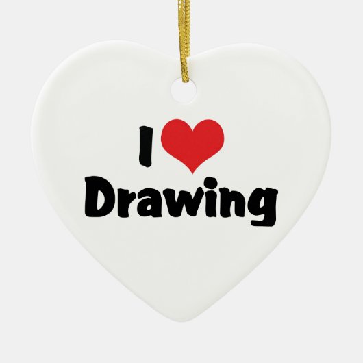 Ik hou van harttekening - Kunstenaars en Illustrat Keramisch Ornament (Voorkant)