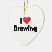 Ik hou van harttekening - Kunstenaars en Illustrat Keramisch Ornament (Links)