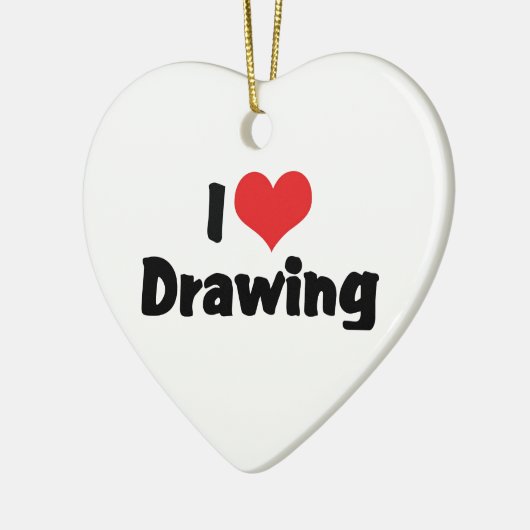 Ik hou van harttekening - Kunstenaars en Illustrat Keramisch Ornament (Links)