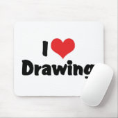 Ik hou van harttekening - Kunstenaars en Illustrat Muismat (Met muis)