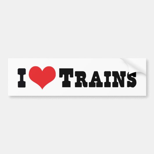 Ik hou van harttreinen - modeltrein bumpersticker (Voorkant)