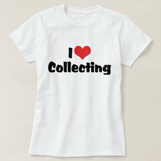 Ik hou van hartverzamelen t-shirt (Design voorkant)