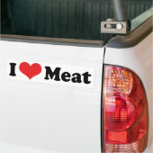 Ik hou van hartvlees - Runder steak BBQ-liefhebber Bumpersticker (Op Truck)