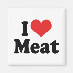 Ik hou van hartvlees - Runderbiefstuk BBQ-liefhebb Magneet