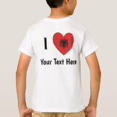 IK HOU VAN (Hartvormige Albanese Vlag) Persoonlijk T-shirt (Achterkant)