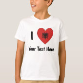 IK HOU VAN (Hartvormige Albanese Vlag) Persoonlijk T-shirt (Voorkant)