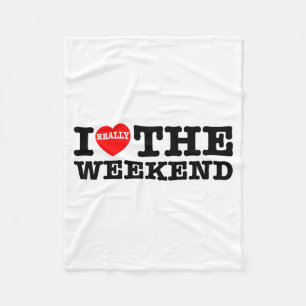 Ik hou van hartweekend grappige camping koppel cad fleece deken