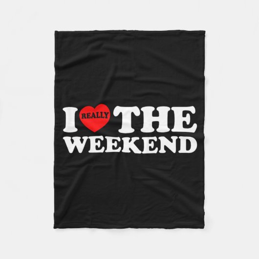 Ik hou van hartweekend grappige camping koppel cad fleece deken (Voorkant)