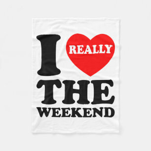 Ik hou van hartweekend grappige camping koppel cad fleece deken
