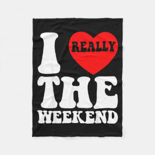 Ik hou van hartweekend grappige camping koppel cad fleece deken