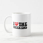 Ik hou van hartweekend grappige camping koppel cad koffiemok (Links)