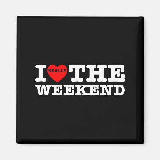 Ik hou van hartweekend grappige camping koppel cad magneet (Voorkant)