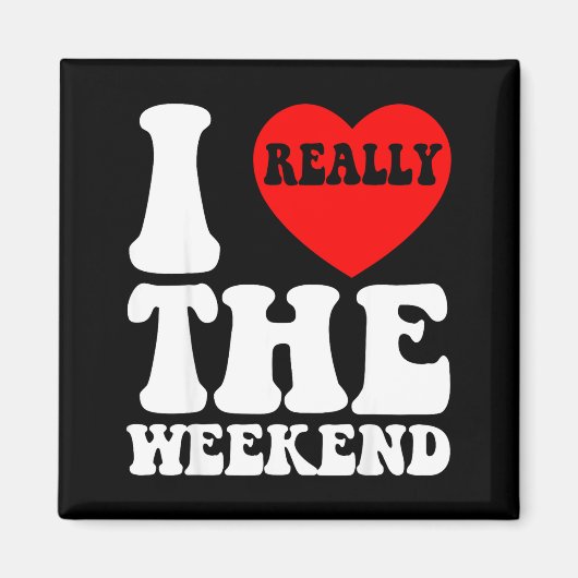 Ik hou van hartweekend grappige camping koppel cad magneet (Voorkant)