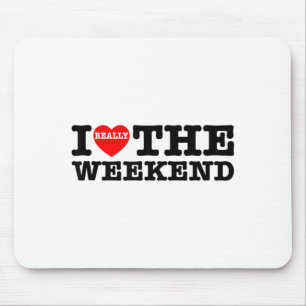 Ik hou van hartweekend grappige camping koppel cad muismat